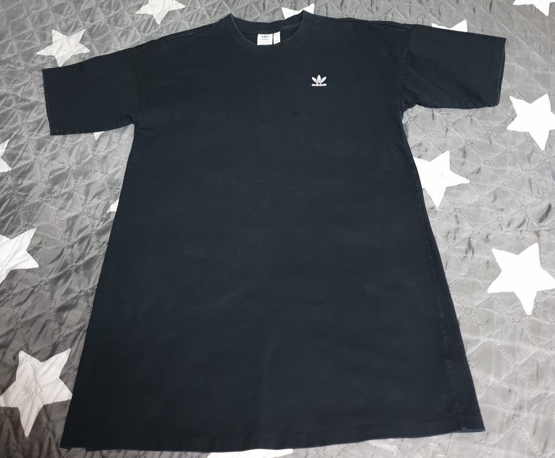 아디다스 트레포일 코튼 반팔 드레스 티 블랙 (M) 상품이미지1