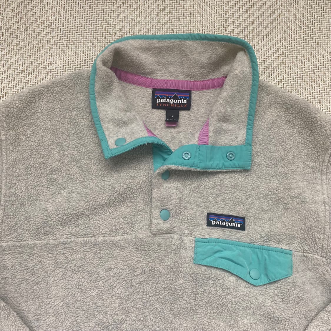파타고니아 신칠라 풀오버 오트밀/민트 우먼 S 상품이미지5
