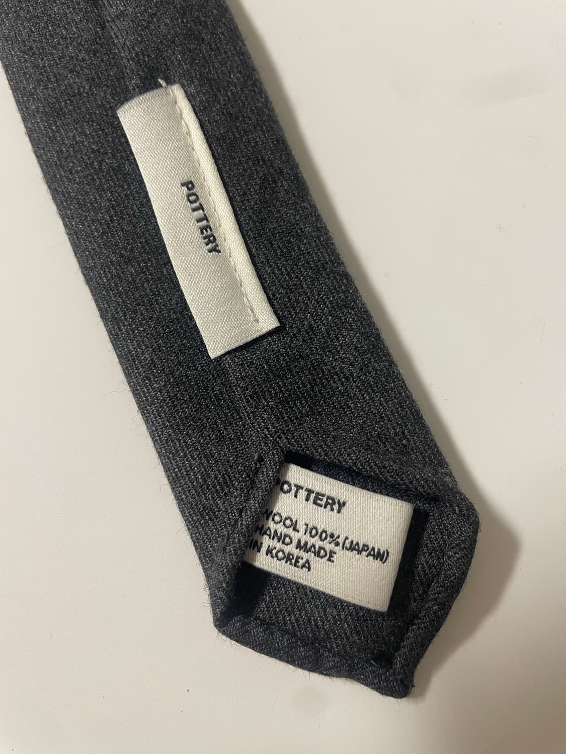 포터리 울 슬림타이(미드 그레이) 상품이미지2