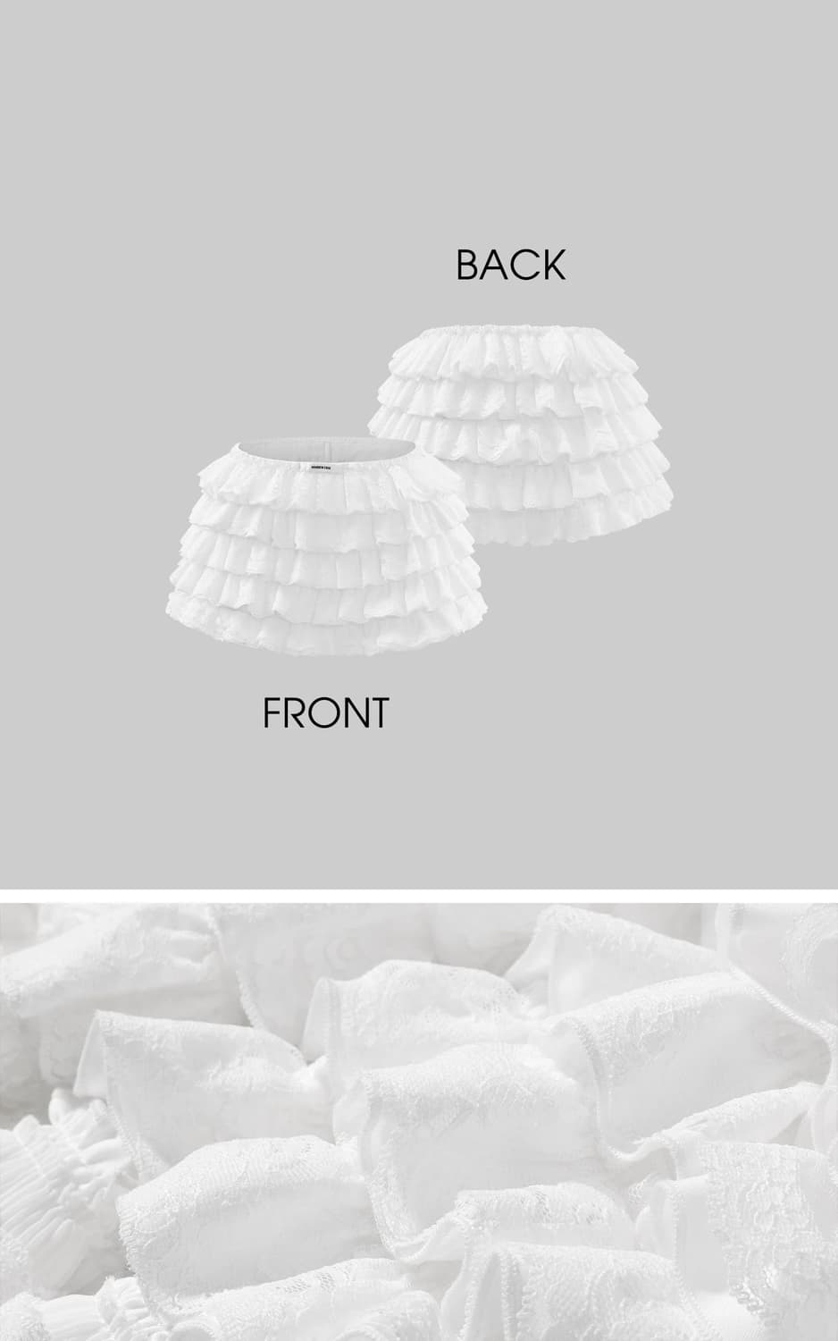  Lace-Trim Top & Ruffle Mini Skirt Set  상품이미지6