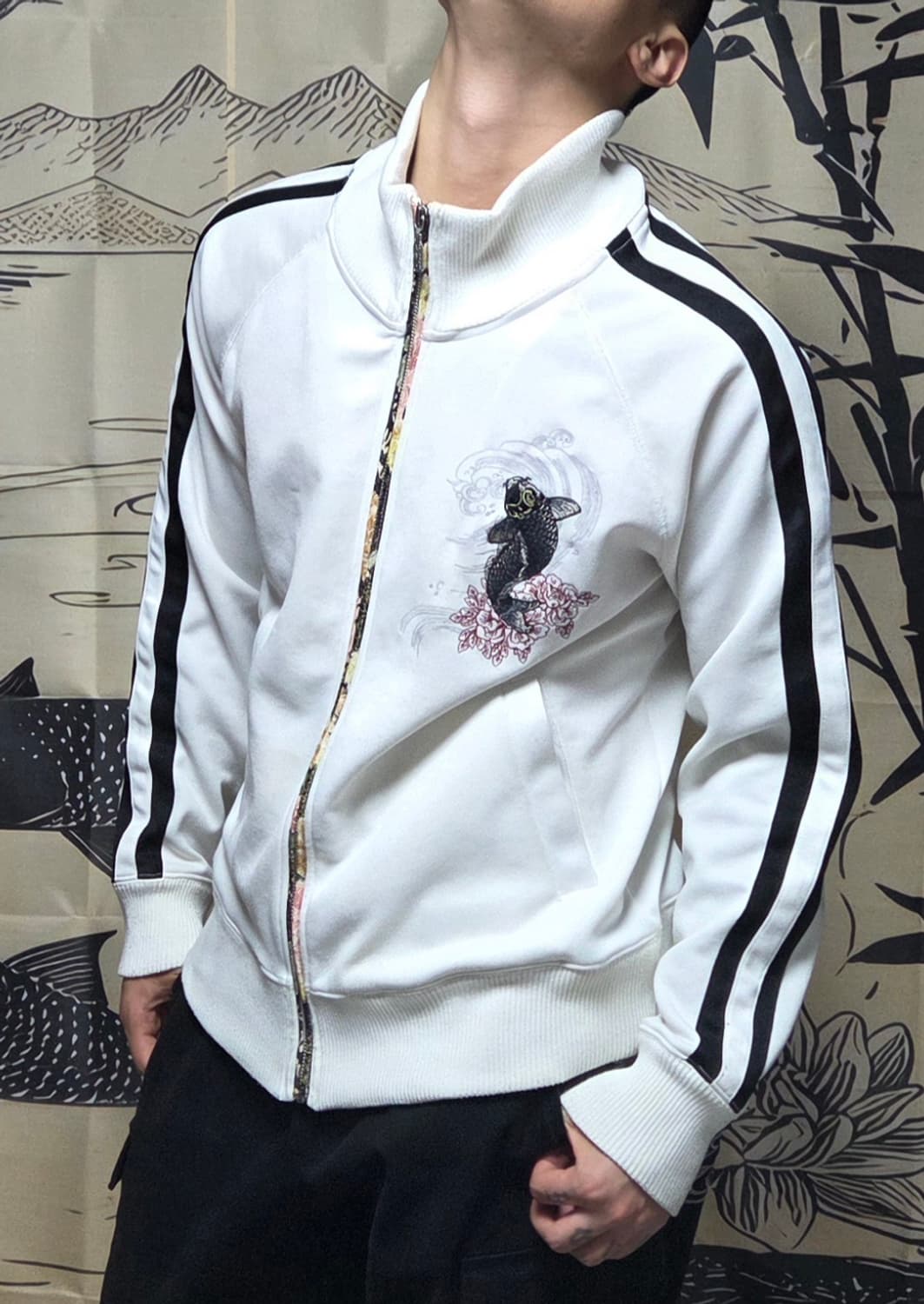카라쿠리 타마시 잉어 자수 져지 상품이미지9