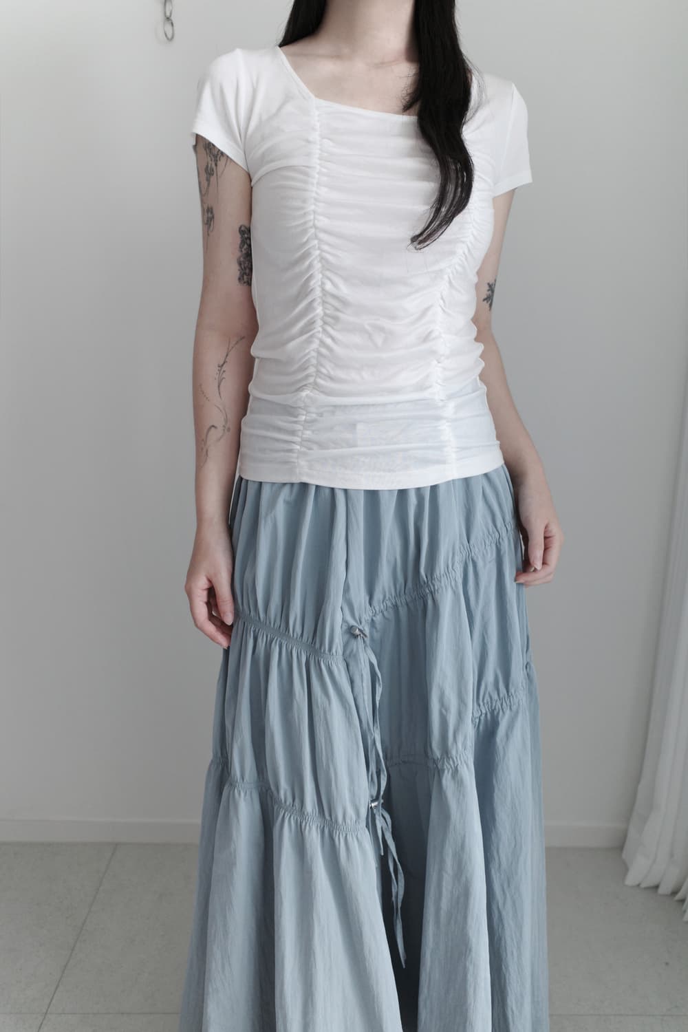 shirring string skirt 상품이미지5