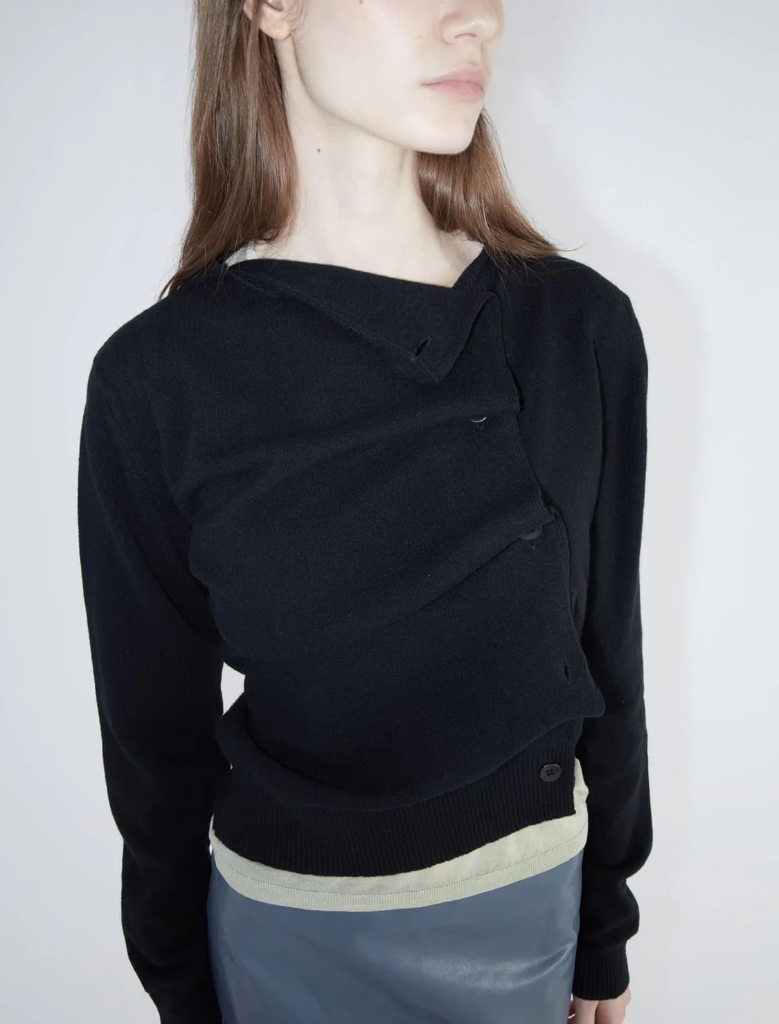 (XS,S,M) 팔로마울 NO2309 DONALTI 가디건 블랙 상품이미지3