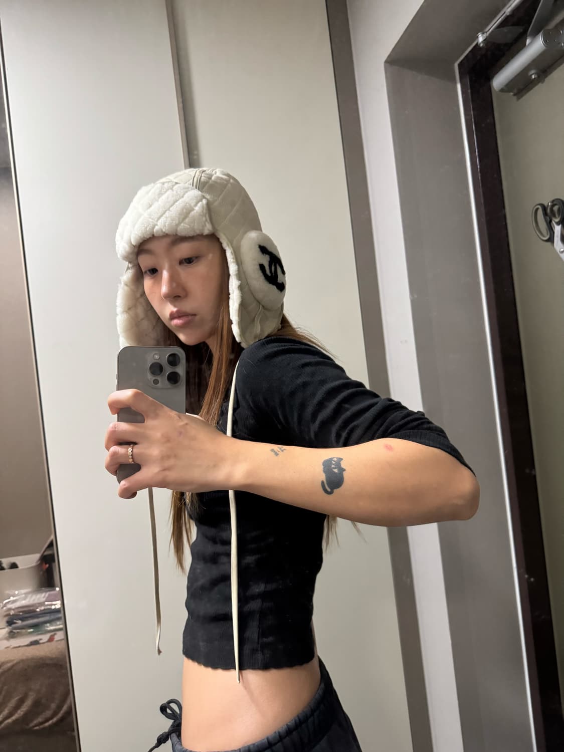 Chanel hat shearling lambskin 상품이미지4