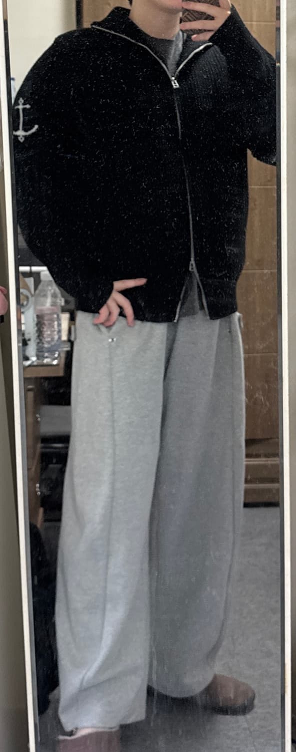 착샷 o) 건지울른스 셔틀랜드 울 집업 가디건 XL 상품이미지2