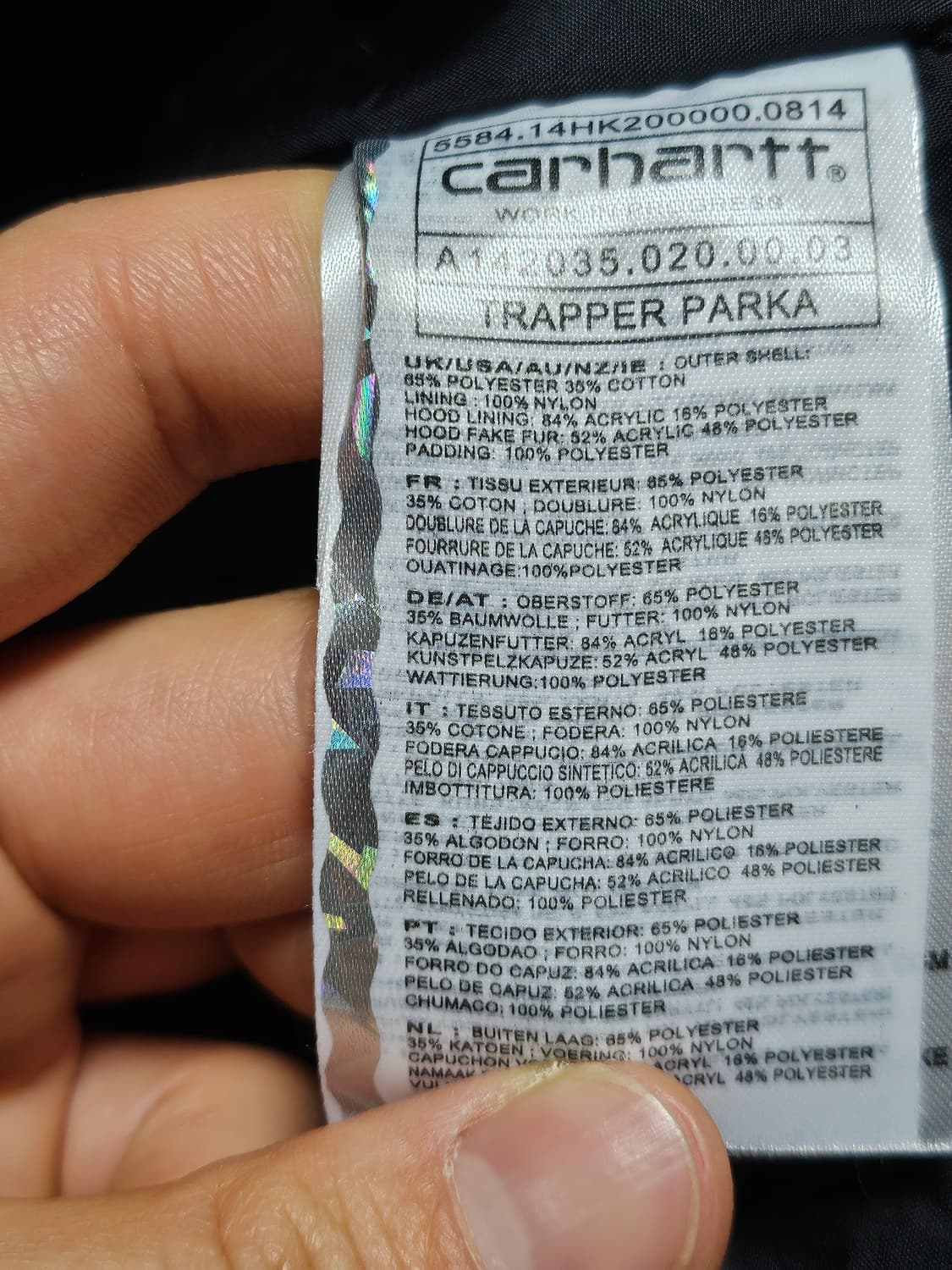 칼하트 트래퍼 팬서 파카 패딩 XS 상품이미지5