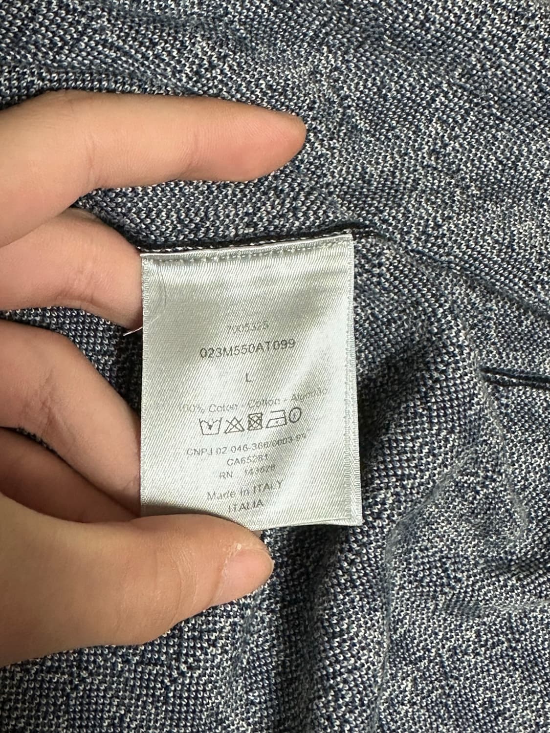 [새상품급/정품] 디올 오블리크 코튼 니트 셔츠 상품이미지3