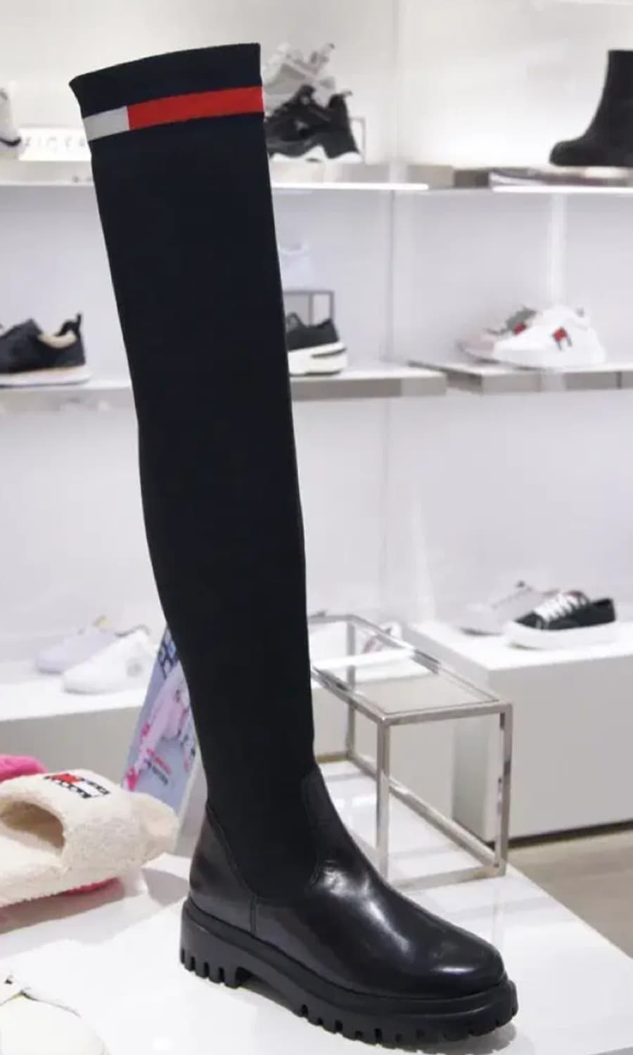 [트와이스 나연 착용, 정가이하, 새상품] 타미힐피거 삭스 니트 롱부츠 상품이미지6