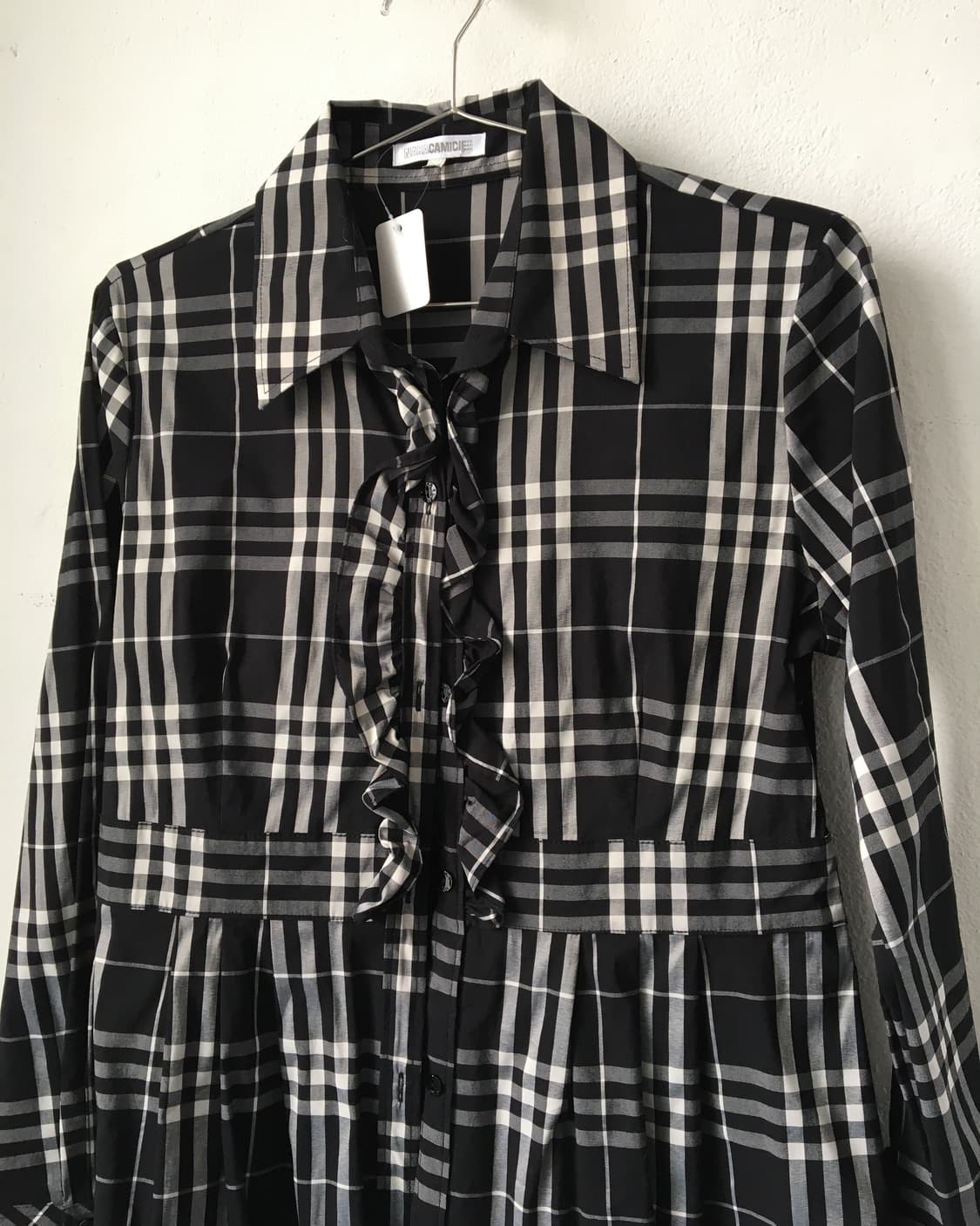 Naracamicie check patter frill shirt 상품이미지5
