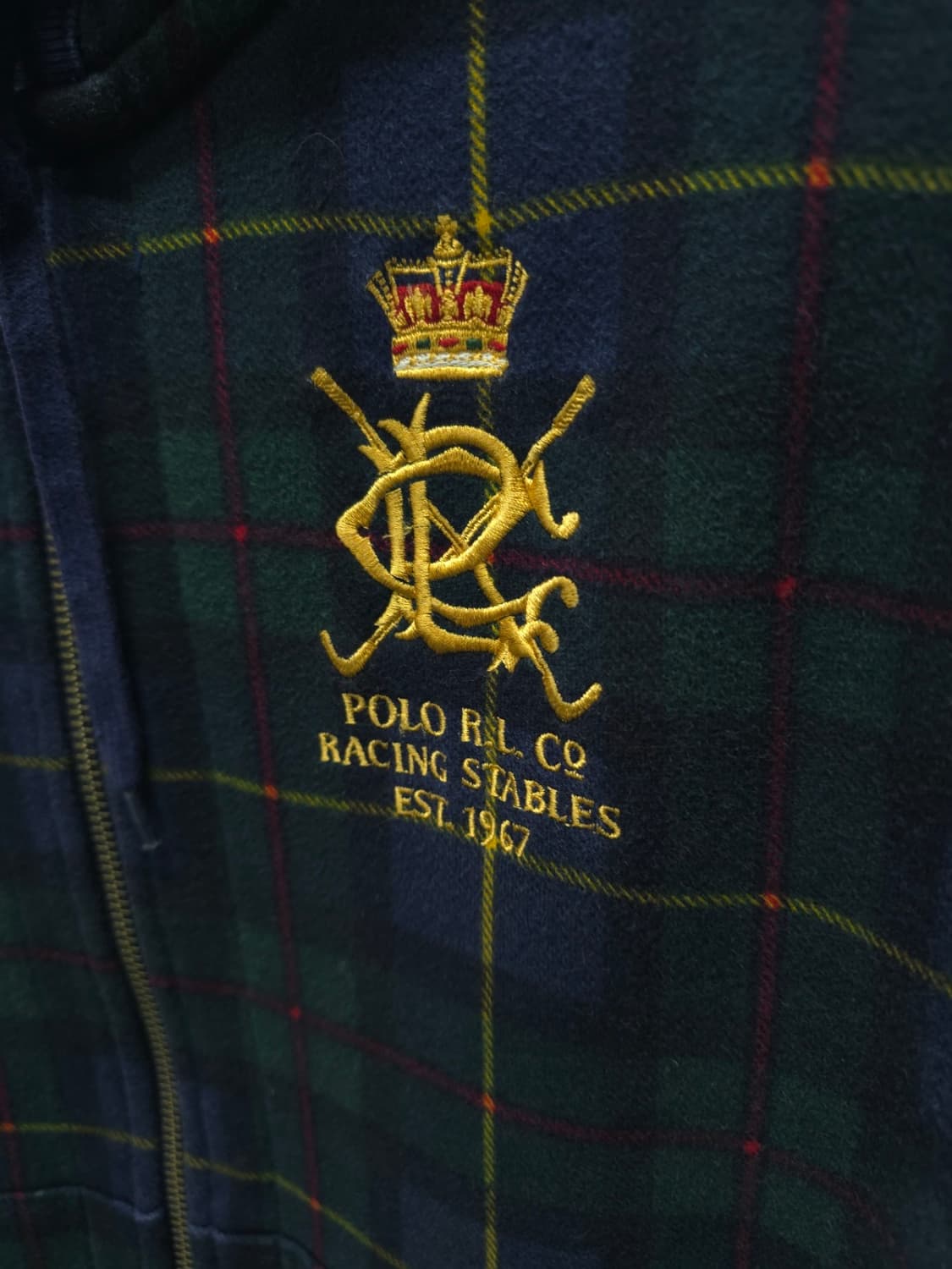 폴로 그린체크 양기모 후드집업 ( 여성66-66반 ) 상품이미지5