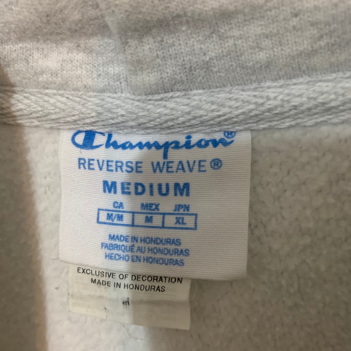 XL 챔피온 리버스위브 블루택 멜란지 기모 후드티 상품이미지5