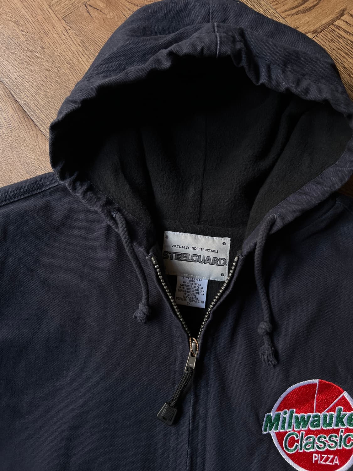 [2XL]USA 빈티지 밀워키 클래식 피자 네이비 액티브 워크자켓 상품이미지2