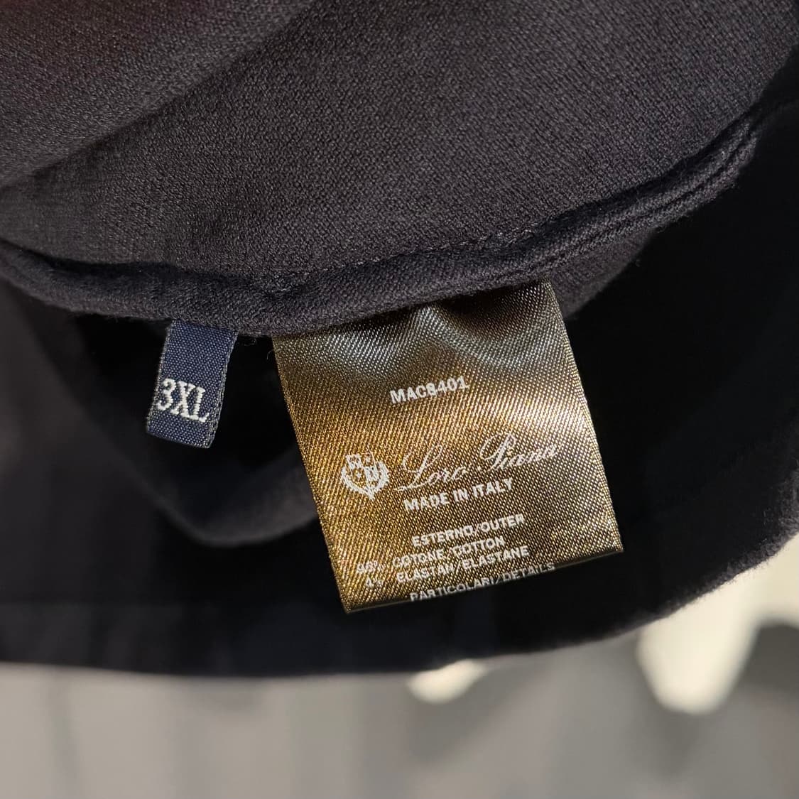 (3XL) 로로피아나 스트레치 코튼 라이닝 반팔 카라티 상품이미지4