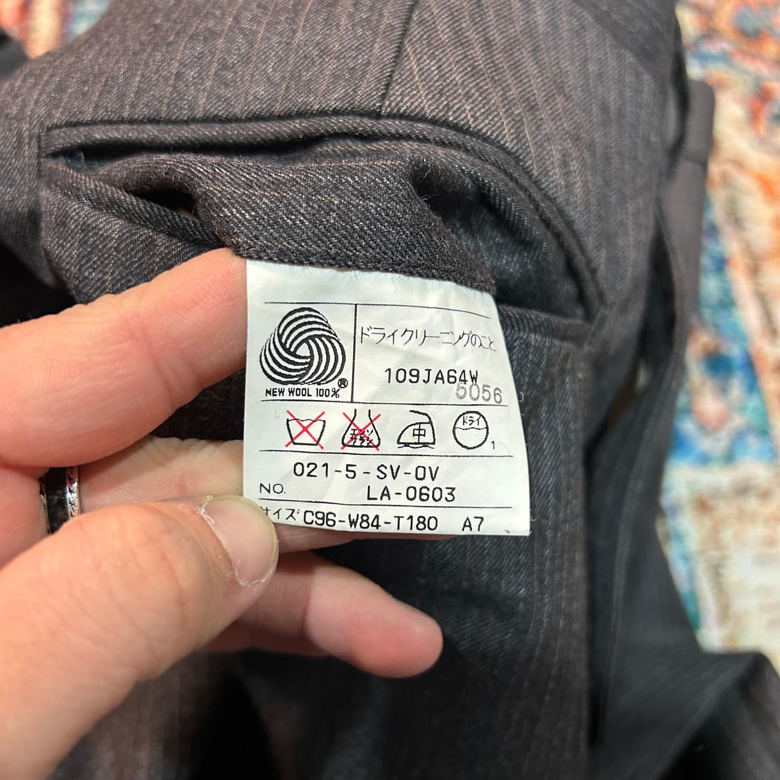 [32] 제이프레스 스트라이프 울 카브라 팬츠 상품이미지5