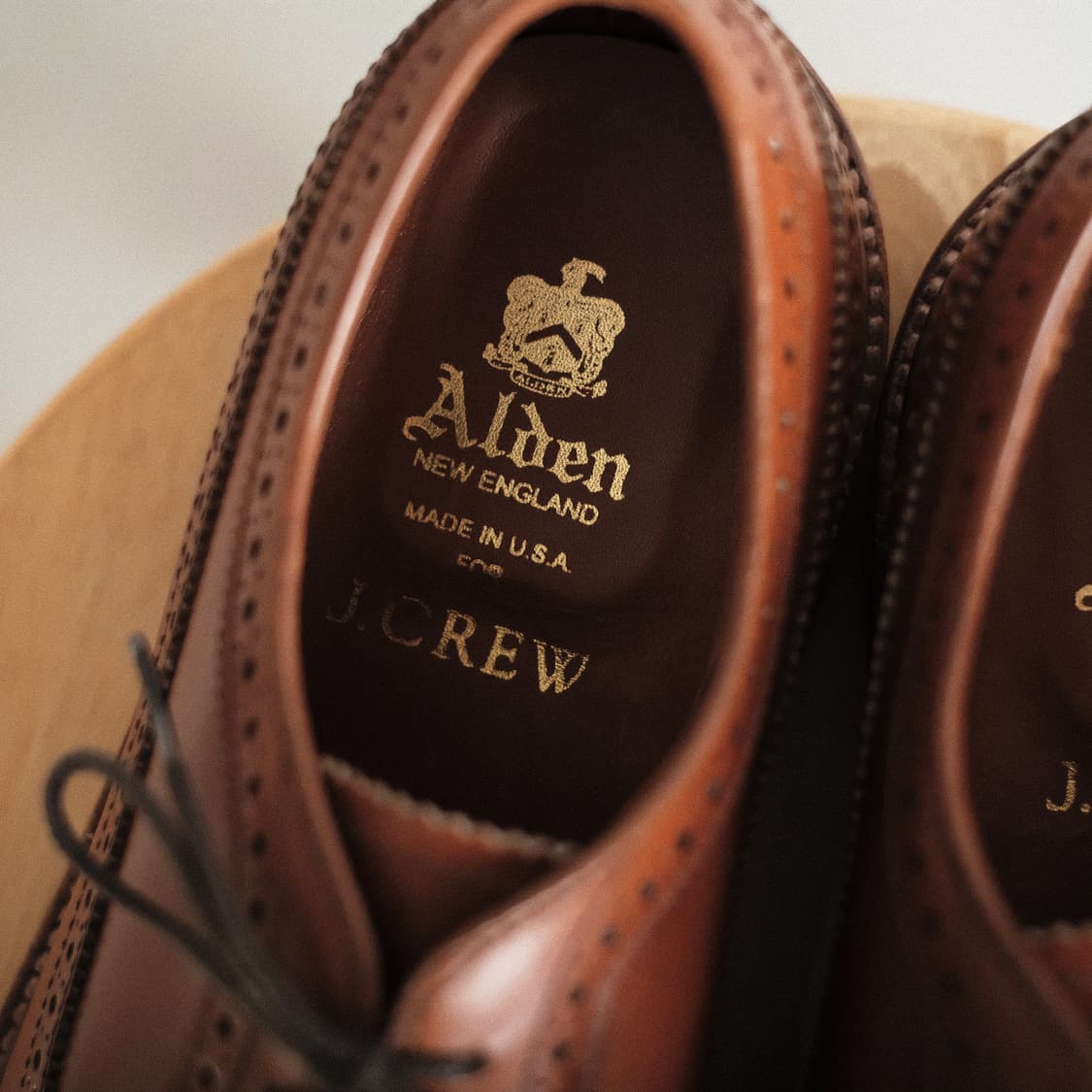 알든 97641 9D(270-275)사이즈 꼬냑 카프 윙팁 더비 상품이미지9