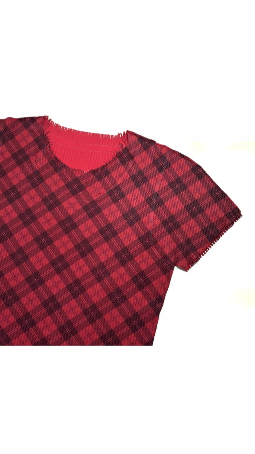 이세이미야케 플리츠플리즈 a.poc 체크 반팔 상품이미지5