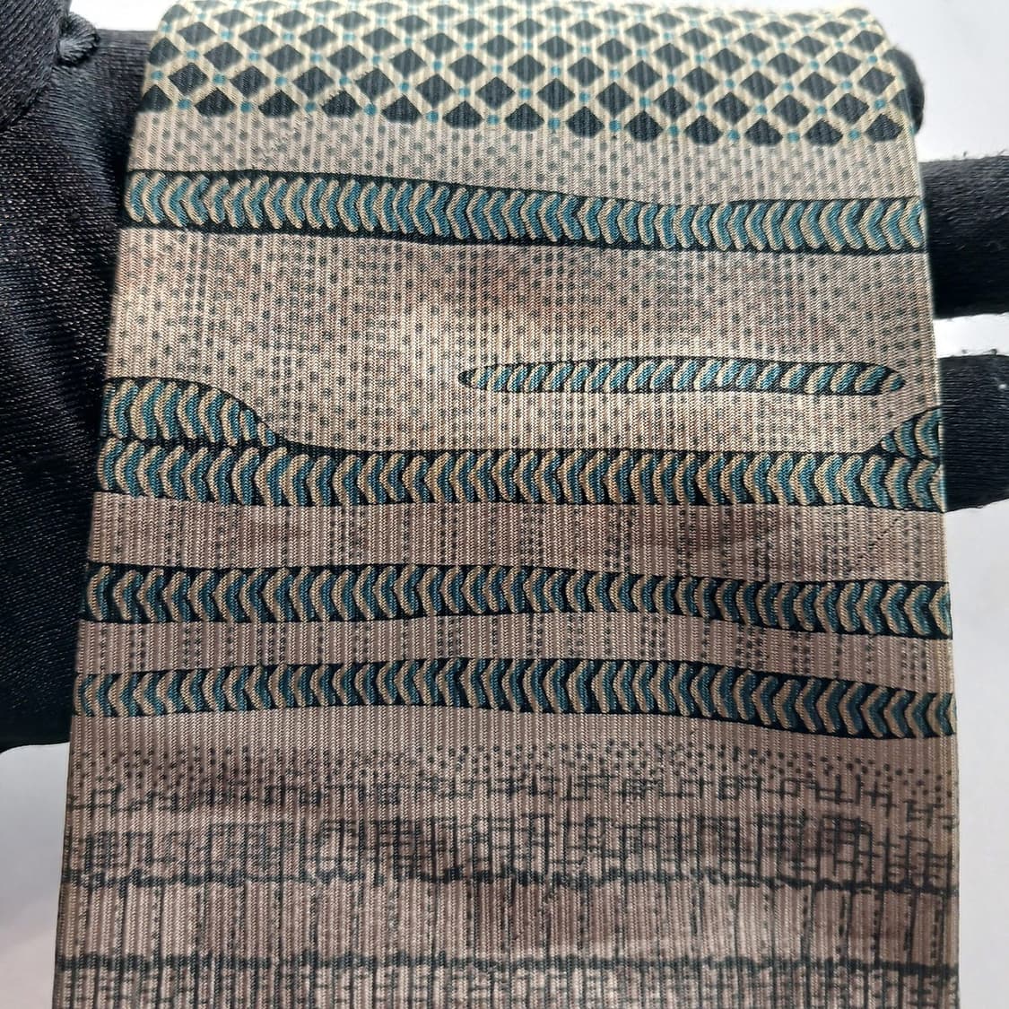 겐조 실크 구조 패턴 넥타이 9.5cm A등급 A18168
 상품이미지5