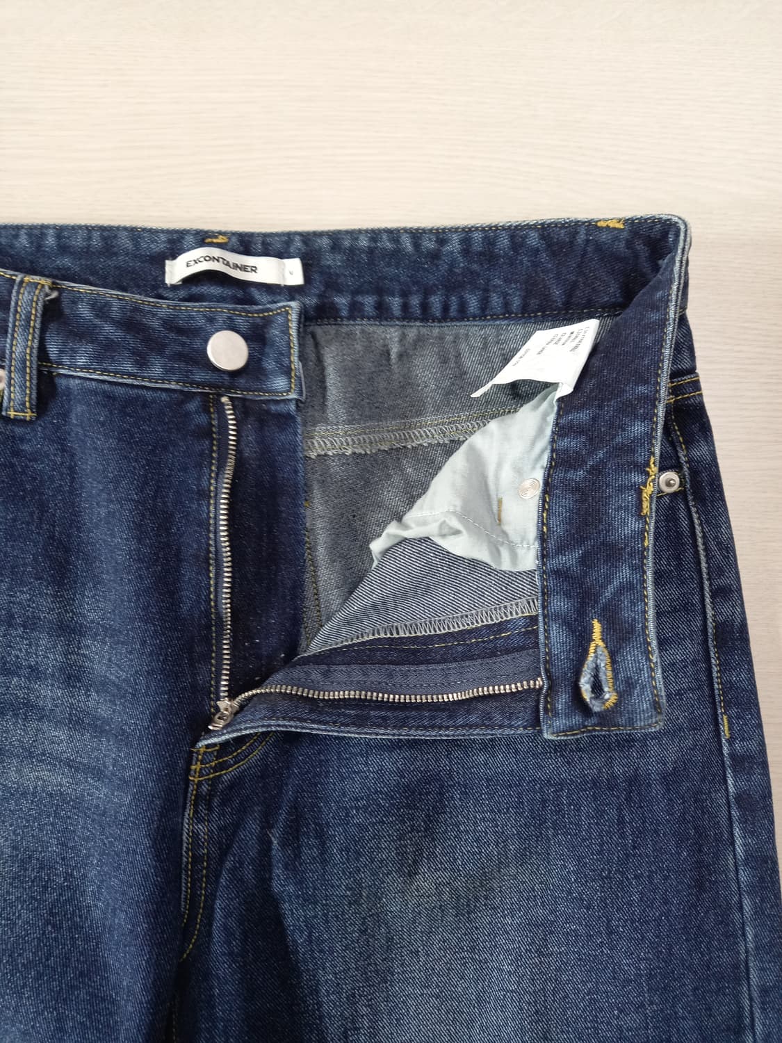 30 EXCONTAINER 하이웨이스트 워싱 일자진 30-197 상품이미지6