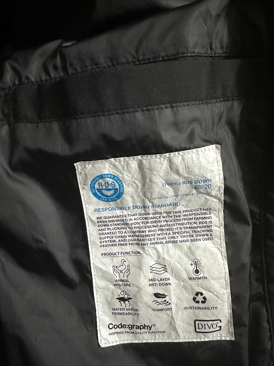 코드그라피 덕다운 숏패딩  상품이미지5