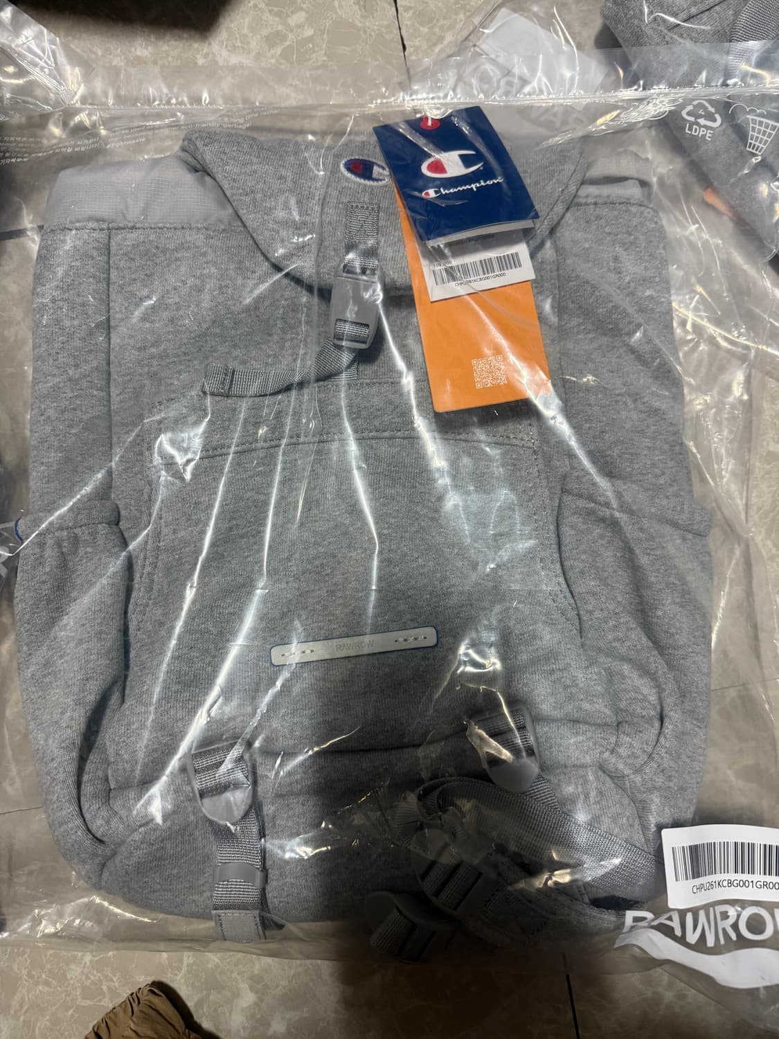 챔피온 로우로우 스트링 럭색 미니 백팩 그레이 상품이미지1