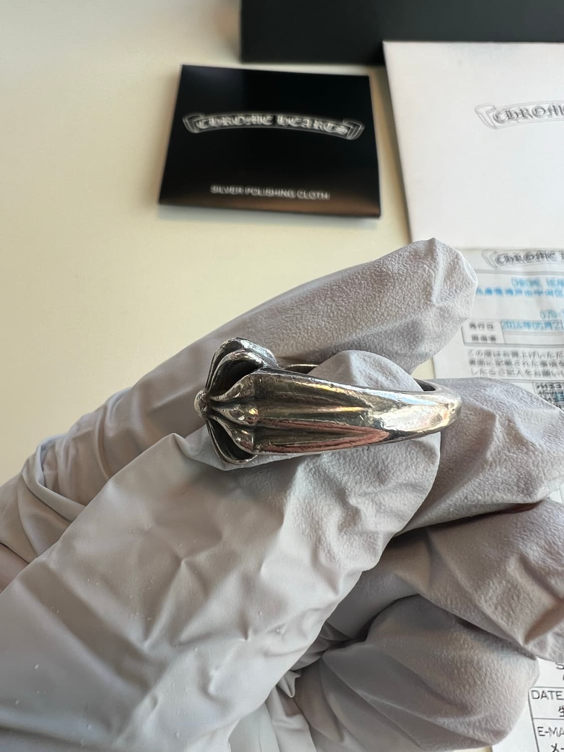 [us7] 크롬하츠 컷아웃 ch plus 링 상품이미지3