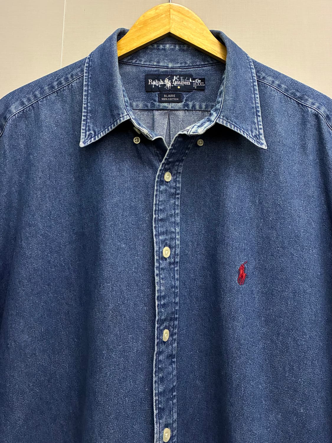 (XXL)90s 폴로랄프로렌 Blaire 블레어핏 버튼다운 데님셔츠 상품이미지4