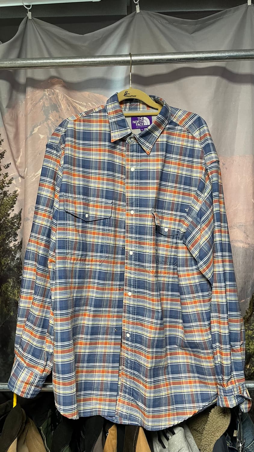 노스페이스 퍼플라벨 빅 OX 마드라스셔츠 XL 상품이미지1