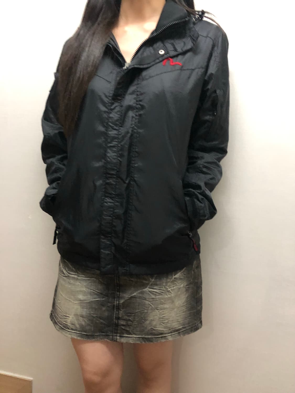 빈티지 에비수 블랙 바람막이 상품이미지6