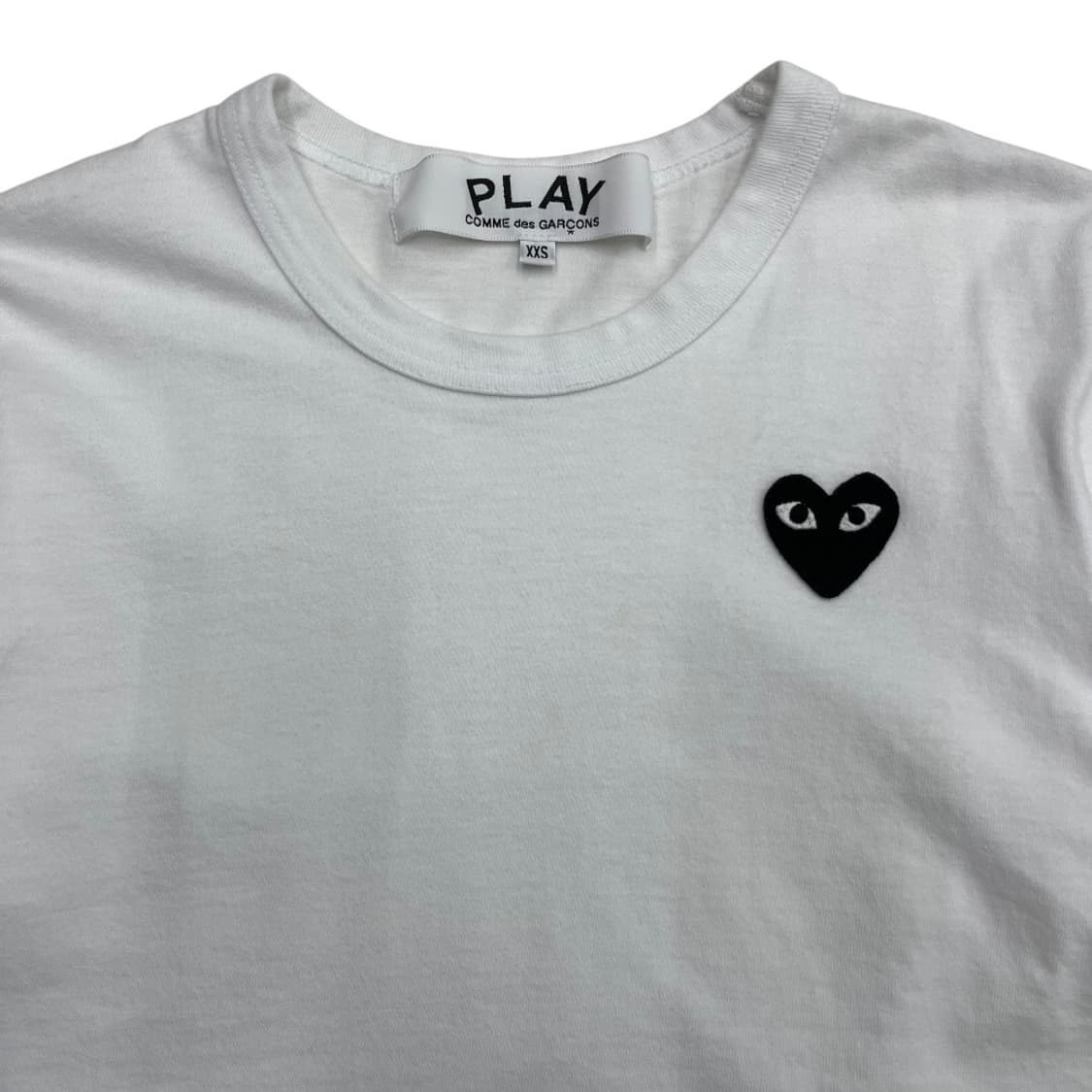 꼼데가르송 블랙 와펜 화이트 반팔 XXS 상품이미지4