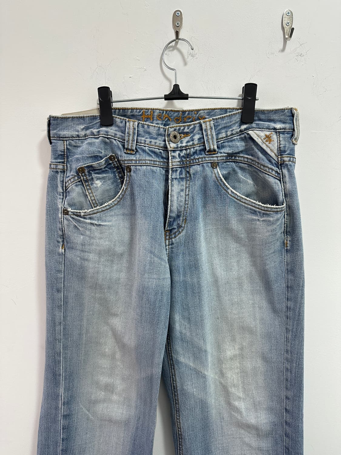 Vintage sagging back patch denim pants  상품이미지8
