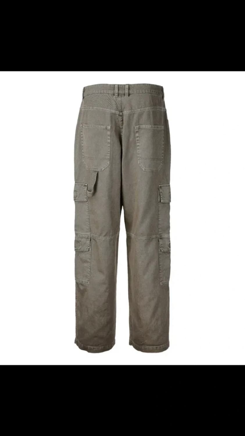 일꼬르소 가먼트다잉 와이드 카고 팬츠 워시드 브라운 상품이미지3