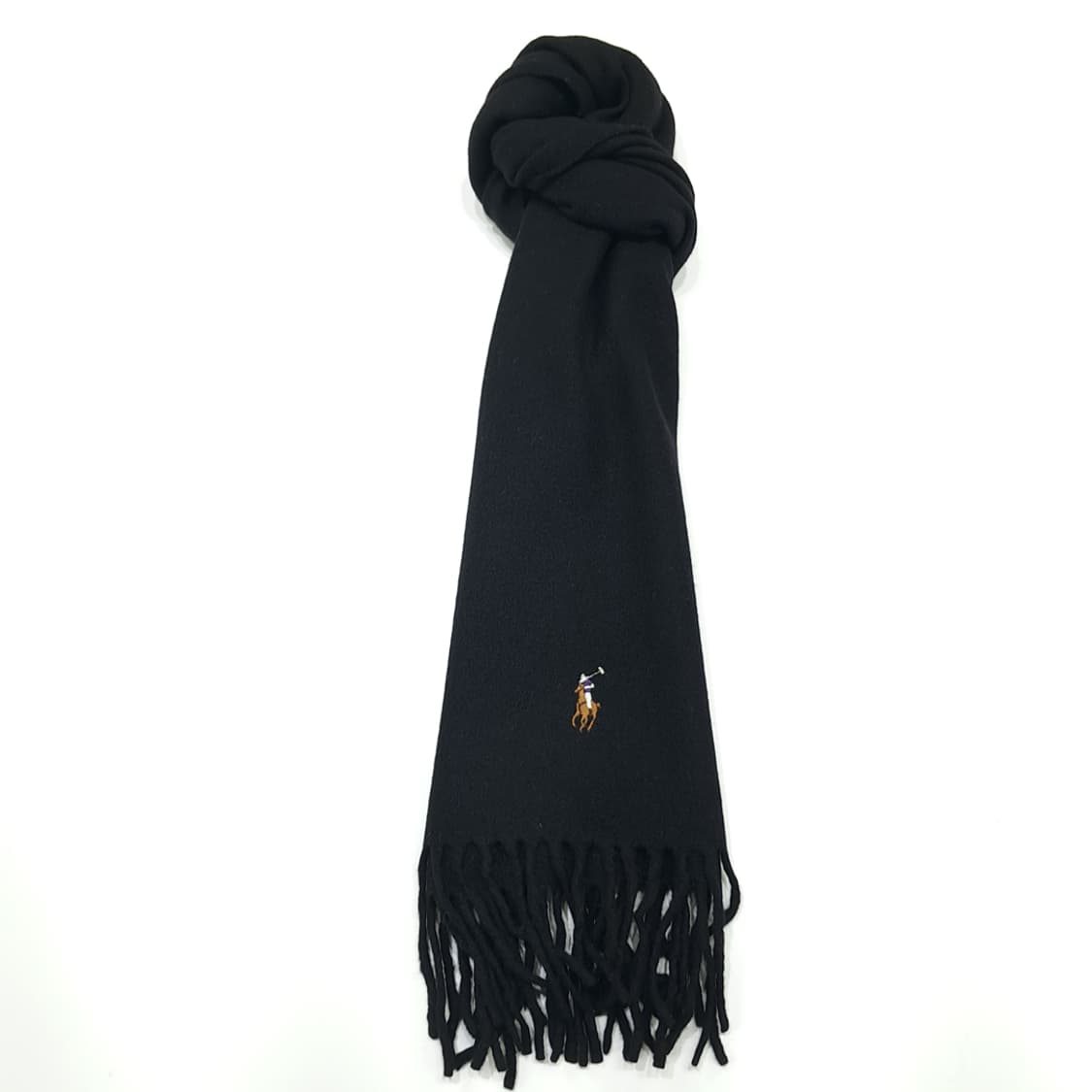 MX255 폴로 랄프로렌 블랙 램스울 목도리 머플러 상품이미지4