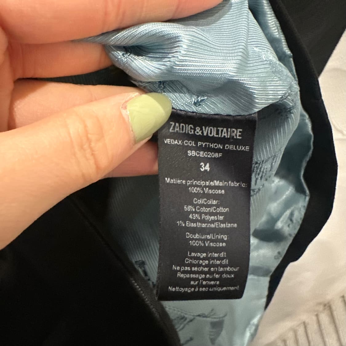 쟈딕앤볼테르 테일러드 블레이저 자켓 슬림 핏 투버튼 디테일 차콜 그레이 상품이미지7