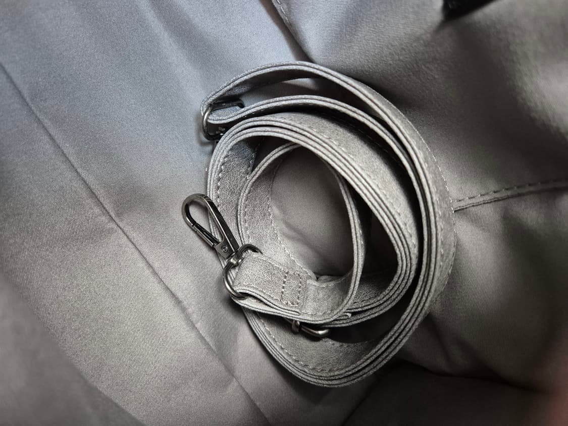 팬시클럽 벨티드 워싱 레더백 그레이 상품이미지3