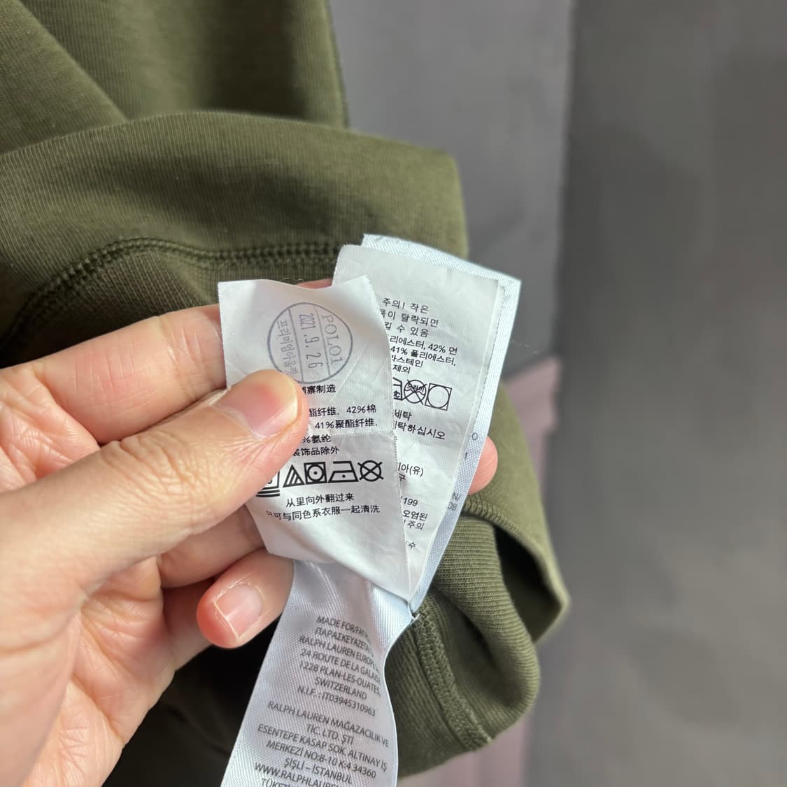 폴로 랄프로렌 빅포니 맨투맨 카키 상품이미지4