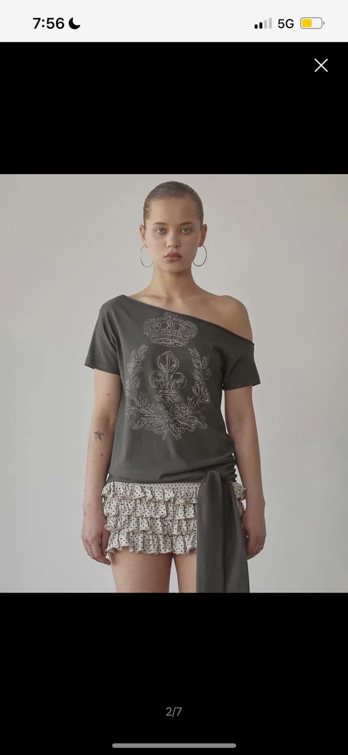 스컬프터 Chateau Shithole Tie Tee Charcoal 상품이미지1