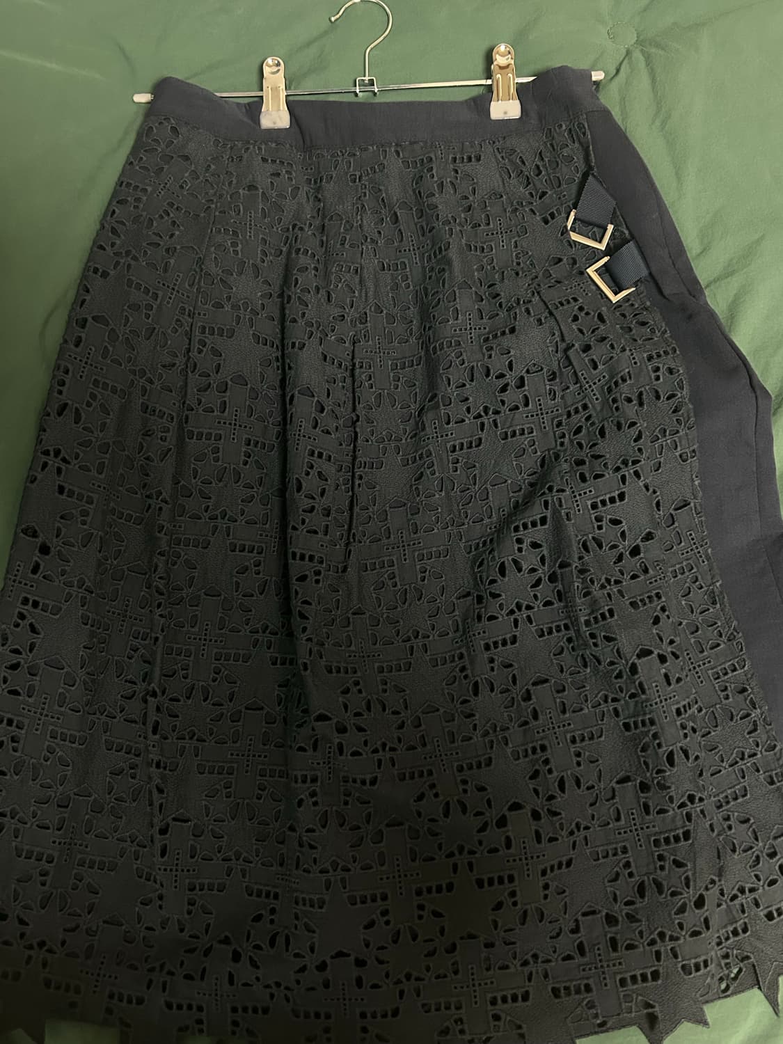 별 십자가 버클 레이어드 스커트 상품이미지1