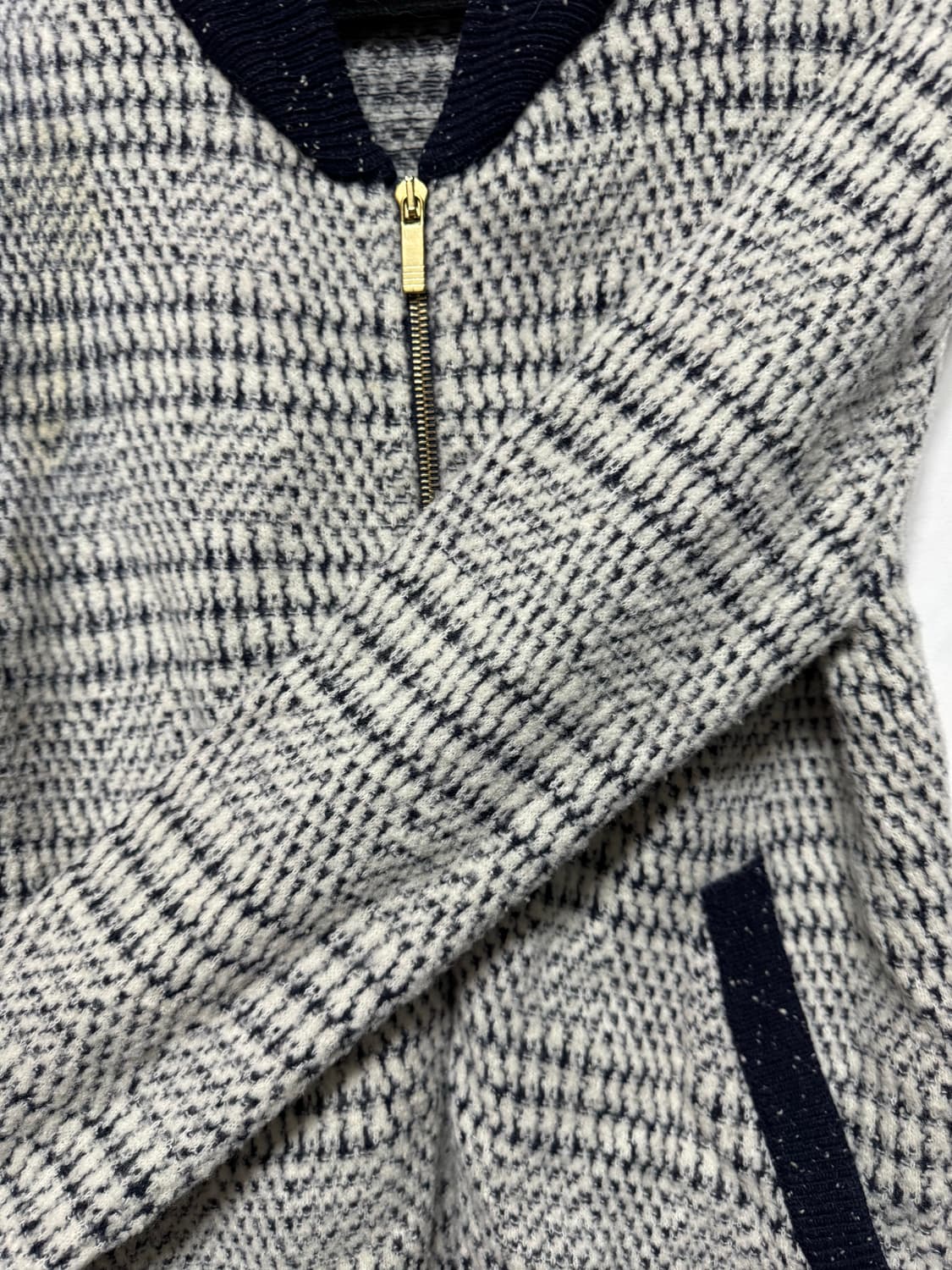 0 톰브라운 울 니트 블루종 자켓 상품이미지8