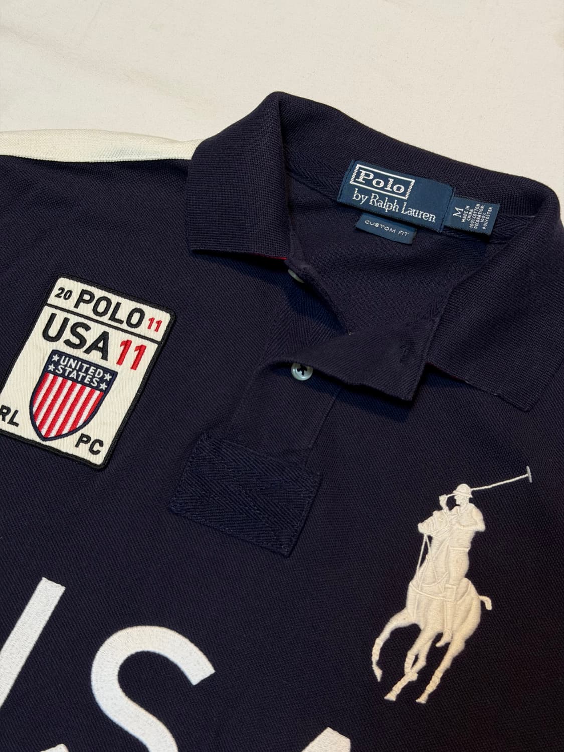 폴로 랄프로렌 빅포니 치프키프 USA 성조기 카라티 네이비 상품이미지3