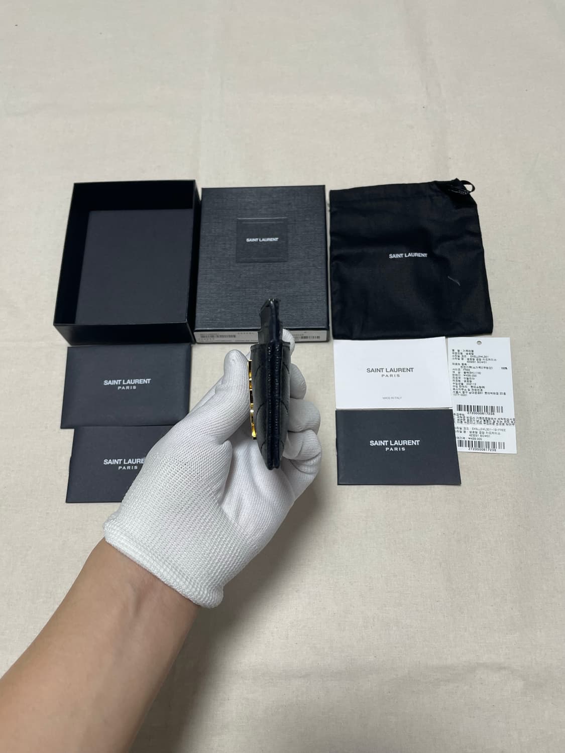 [풀구성] 입생로랑 ysl 마틀라세 금장 카드지갑 [os]  상품이미지6