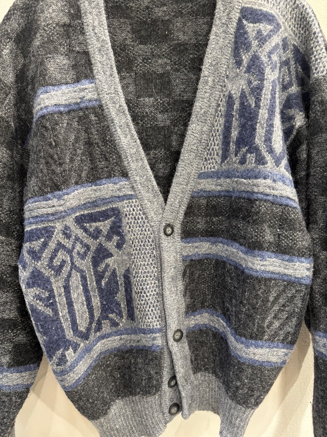 japan vintage wool 패턴 가디건 상품이미지5