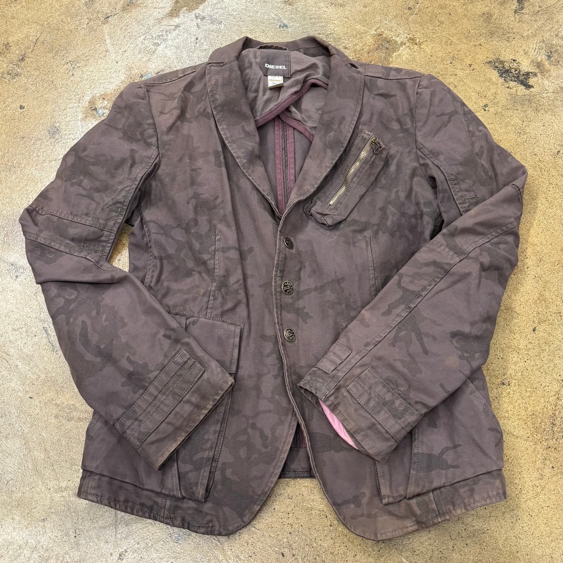 [정품/S] 디젤 카모 브라운 자켓 b19 상품이미지2