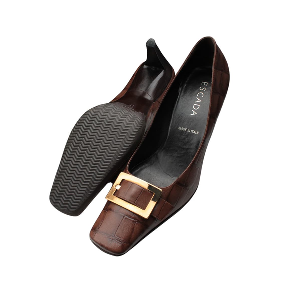 에스까다 브라운 와니패턴 펌프스 37 상품이미지3