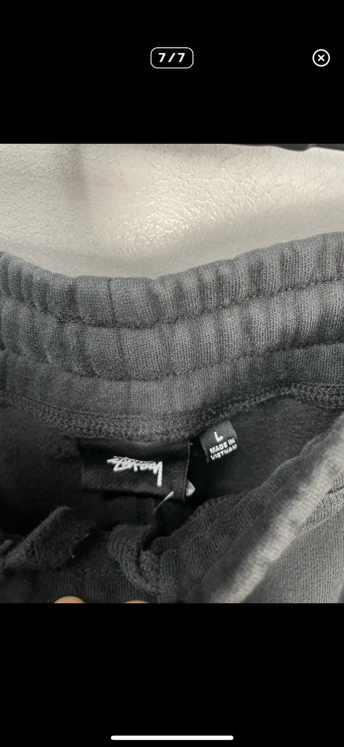 스투시 스탁 로고 블랙 스웨트 팬츠 A3469 상품이미지7