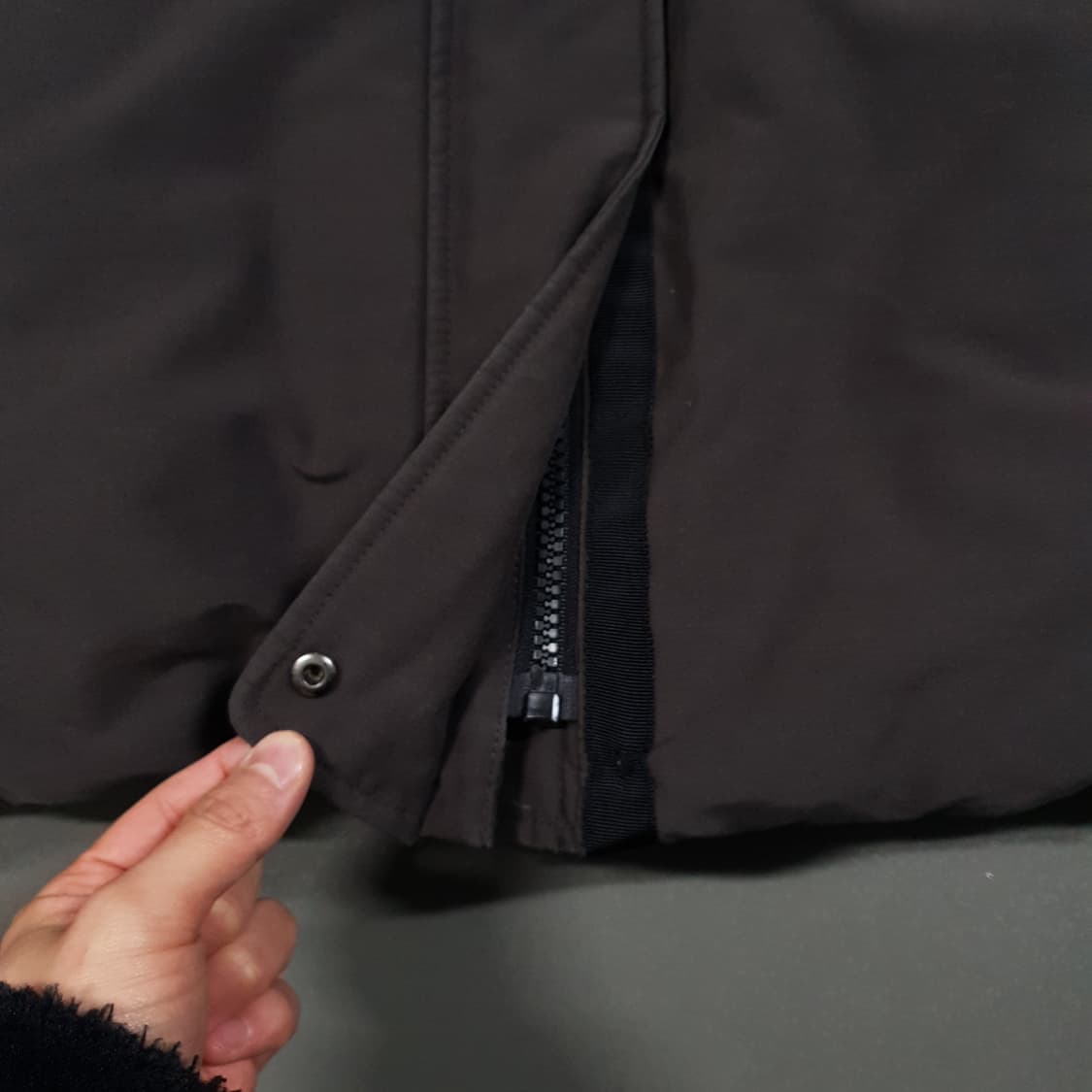 여성 55) 아이올리 에고이스트 니켓 중기장 캐주얼 폭스퍼 덕다운 패딩 상품이미지10