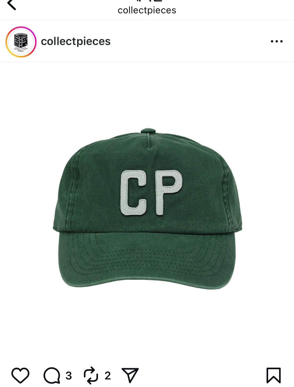컬렉트피시스 CP 5 PANEL CAP (GREEN) 상품이미지1