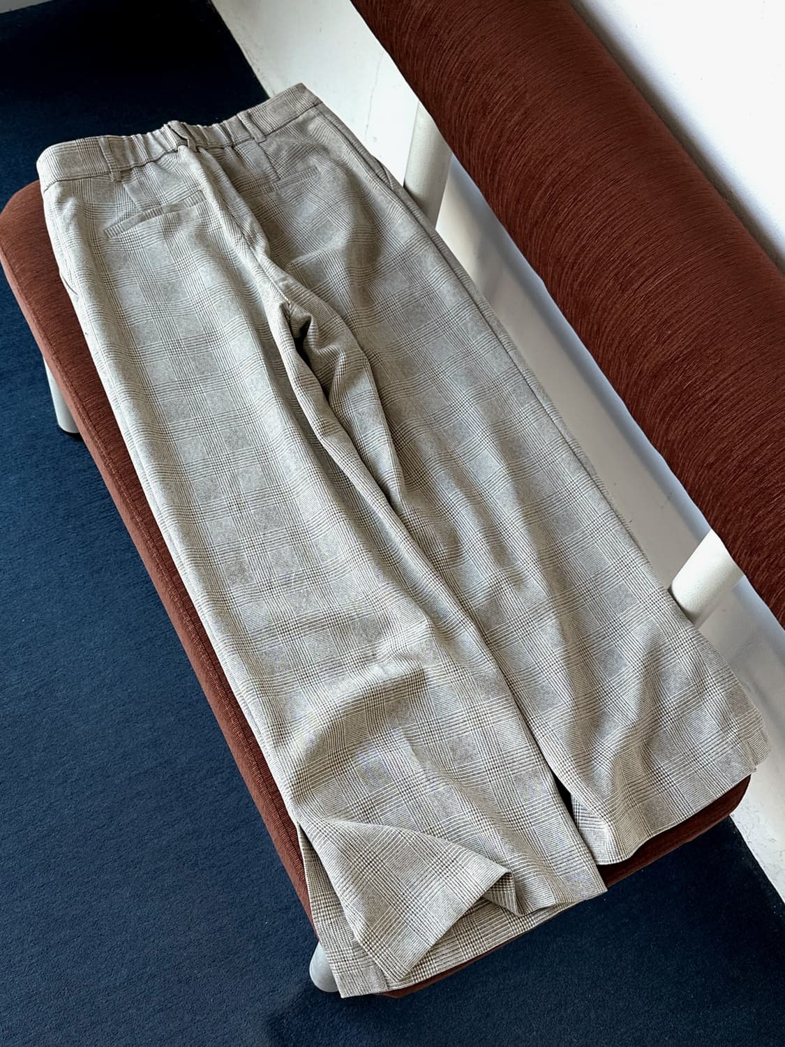 High gauge side slit design check trouse 상품이미지8