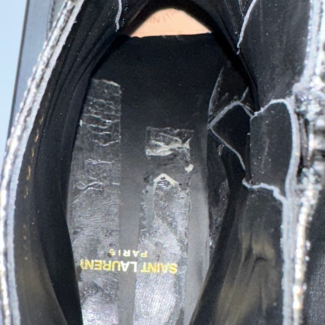 생로랑 16aw 메탈릭 실버 와이어트 부츠 42 상품이미지4