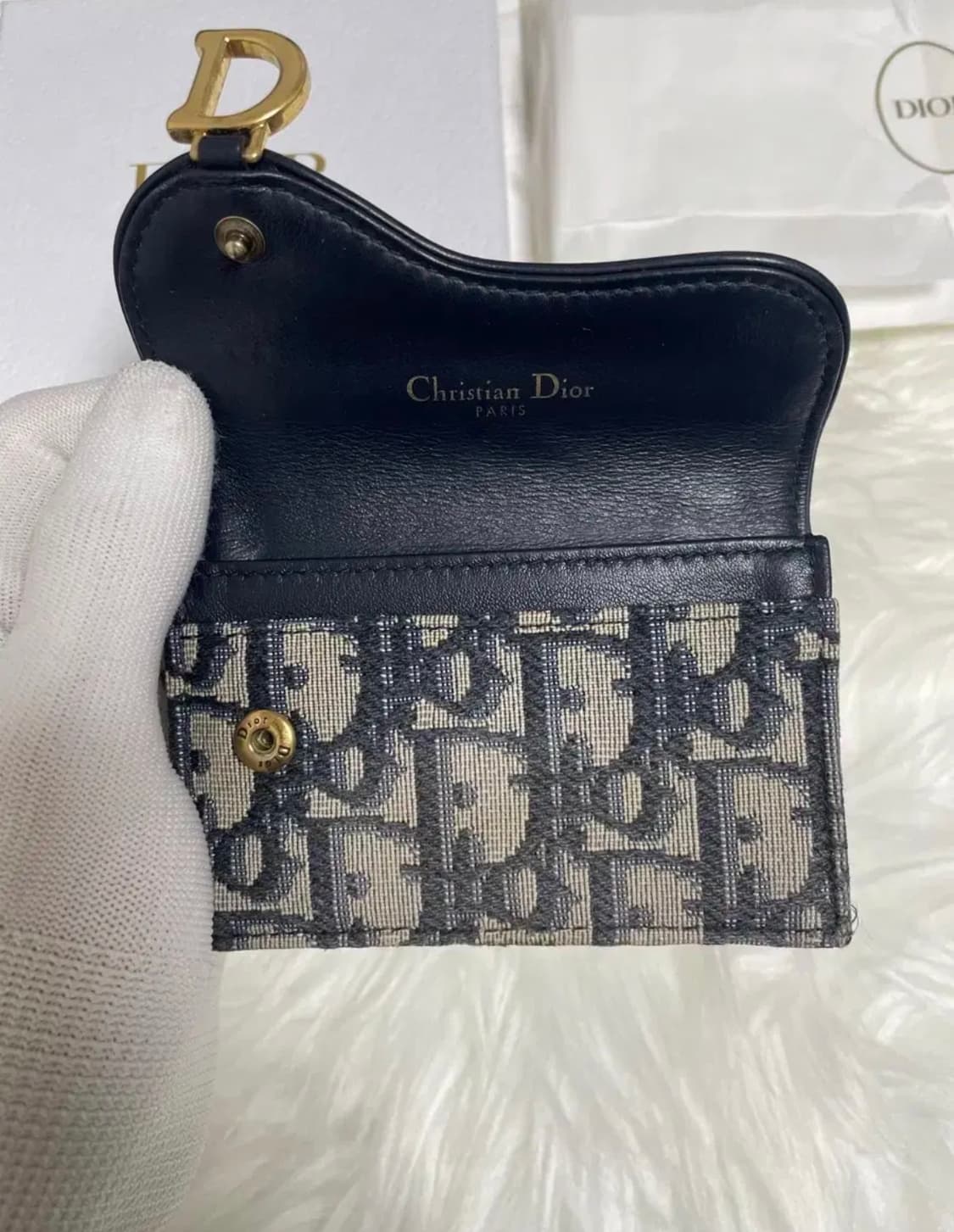 디올 오블리크 새들 카드지갑 상품이미지4