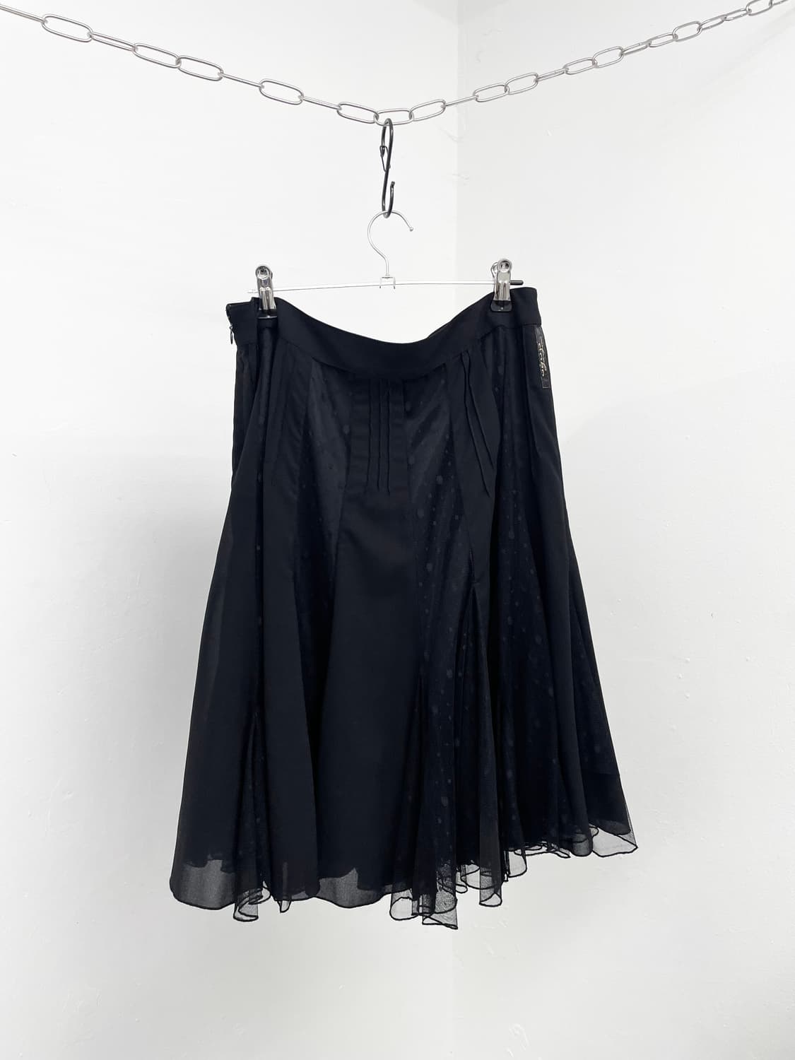 블랙 시어 도트 레이스 스커트 상품이미지6